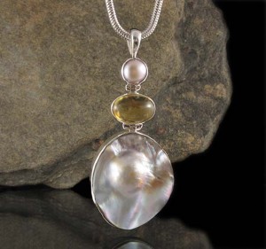 Pearl &  Citrine & Blister Pearl Pdt Lge