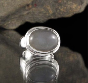 Grey Moonstone Ring