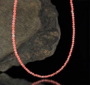 Coral Faceted Bead Choker