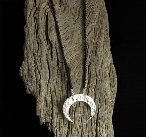 Black Tourmaline 'Moon' Necklace