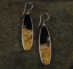 Fossil Palm Root Earrings