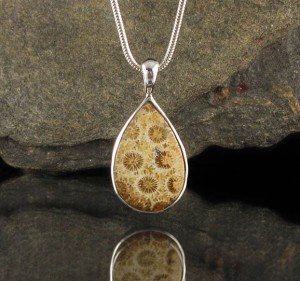 Fossil Coral Pendant Med
