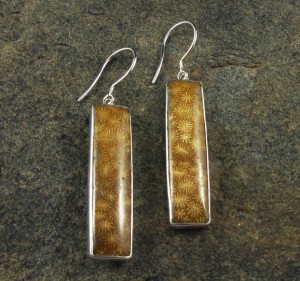 Fossil Coral Earrings