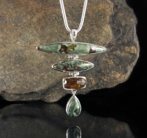 SALE Rainforest Rhyolite & Grossular Garnet Pdt Lge