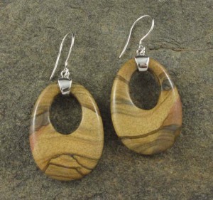 Picture Jasper Earrings