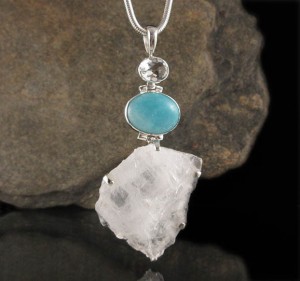 White Topaz & Amazonite & Aust. Desert Ice Quartz Pdt XL