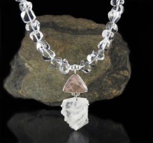 Morganite & Aust. Desert Ice Quartz & Quartz N/L