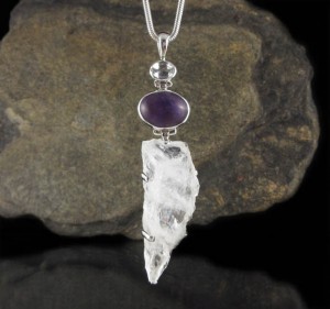White Topaz & Amethyst & Aust. Desert Ice Quartz Pdt XL