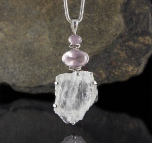 Rose Quartz & Aust. Desert Ice Quartz Pdt Lge