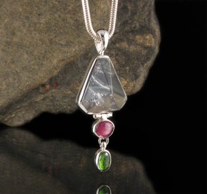 Clear Quartz & Sapphire & Chrome Diopside Pdt Med