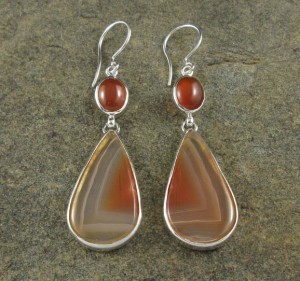 Carnelian & Banded Carnelian Earrings