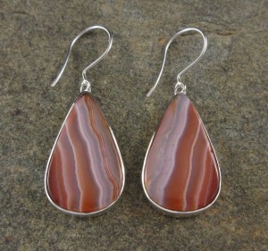Banded Carnelian Earrings