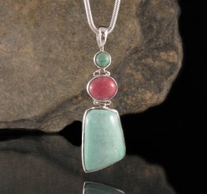 Variscite & Rhodonite Pdt Lge