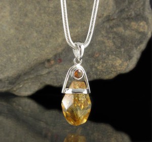 Cognac Citrine Pendant Sml