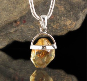 Cognac Citrine Pendant Sml