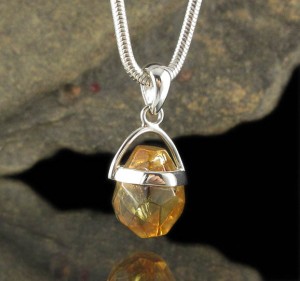 Cognac Citrine Pendant Sml