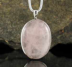 Rose Quartz Pendant Lge
