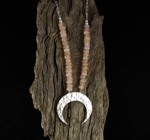Morganite 'Moon' Necklace