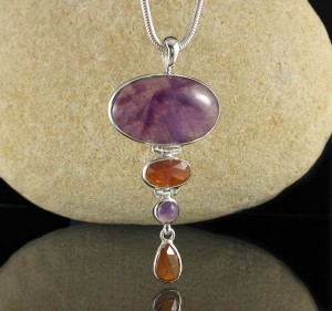 Trapiche Amethyst & Orange Kyanite Pdt Lge