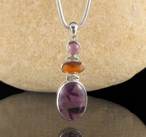 Trapiche Amethyst & Orange Kyanite Pdt Med
