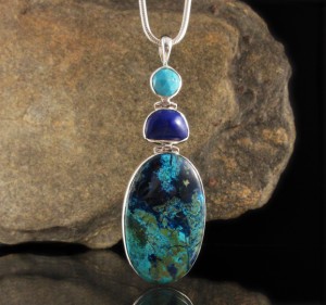 Turquoise & Lapis Lazuli & Shattuckite Pdt Lge