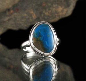 Peruvian Blue Opal Ring