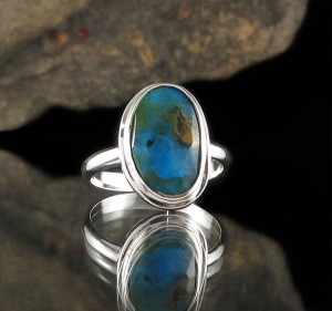 Peruvian Blue Opal Ring