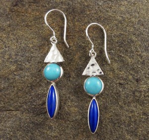 Amazonite & Lapis Lazuli Earrings
