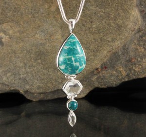 Amazonite & Himalayan Quartz & Chrysocolla & White Topaz Pdt Lge