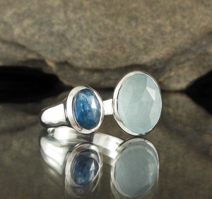 Aquamarine & Kyanite Ring