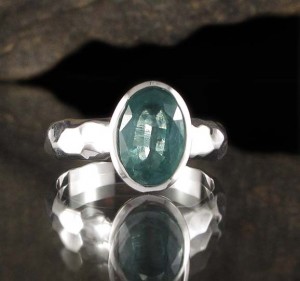 Emerald Kyanite Ring