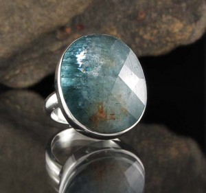 Aust. Aqua Kyanite Ring
