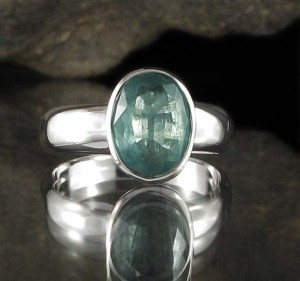 Emerald Kyanite Ring