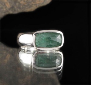 Emerald Kyanite Ring