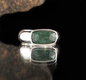 Emerald Kyanite Ring