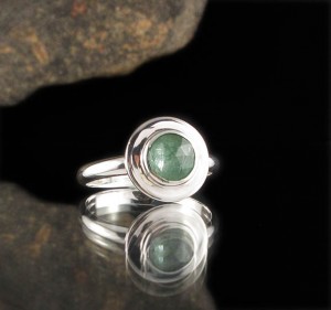 Emerald Kyanite Ring