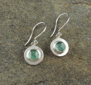 Emerald Kyanite Earrings