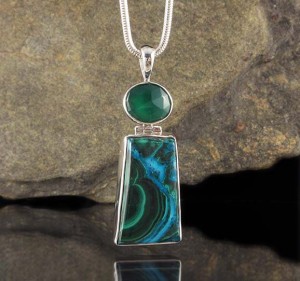 Green Chalcedony & Malachite in Chrysocolla Pdt Lge