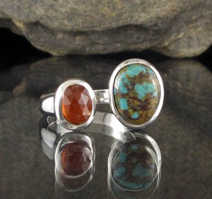 Arizona Turquoise & Orange Kyanite Ring