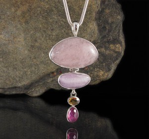 Morganite & Citrine & Ruby Pdt Lge