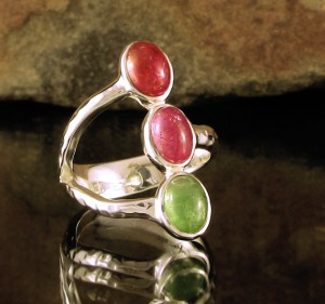 Multi-colour Tourmaline Ring