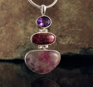 Amethyst & Pink Tourmaline with Lepidolite Pdt Lge