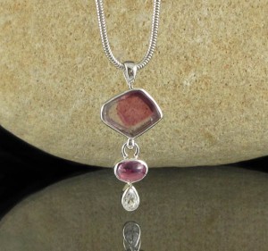 Pink Bi-colour Tourmaline & White Topaz Pdt Sml