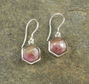 Golden Sheen Sapphire Earrings