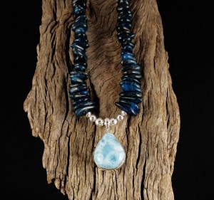 Blue Apatite & Larimar Necklace