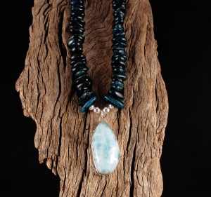 Blue Apatite & Larimar Necklace