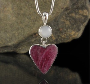 Ruby & Moonstone Pendant Med