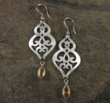 Mother of Pearl & Citrine Earrings