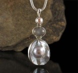 Pearl &  Grey Moonstone & Blister Pearl Pdt Lge