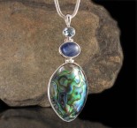 Blue Topaz & Kyanite & Paua Shell Pdt XL